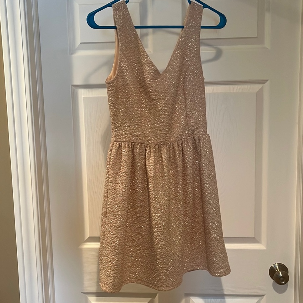 Sparkly Gold Mini Dress